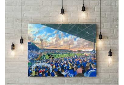 Ninian Park Stadium Fine Art Canvas - Cardiff City FC